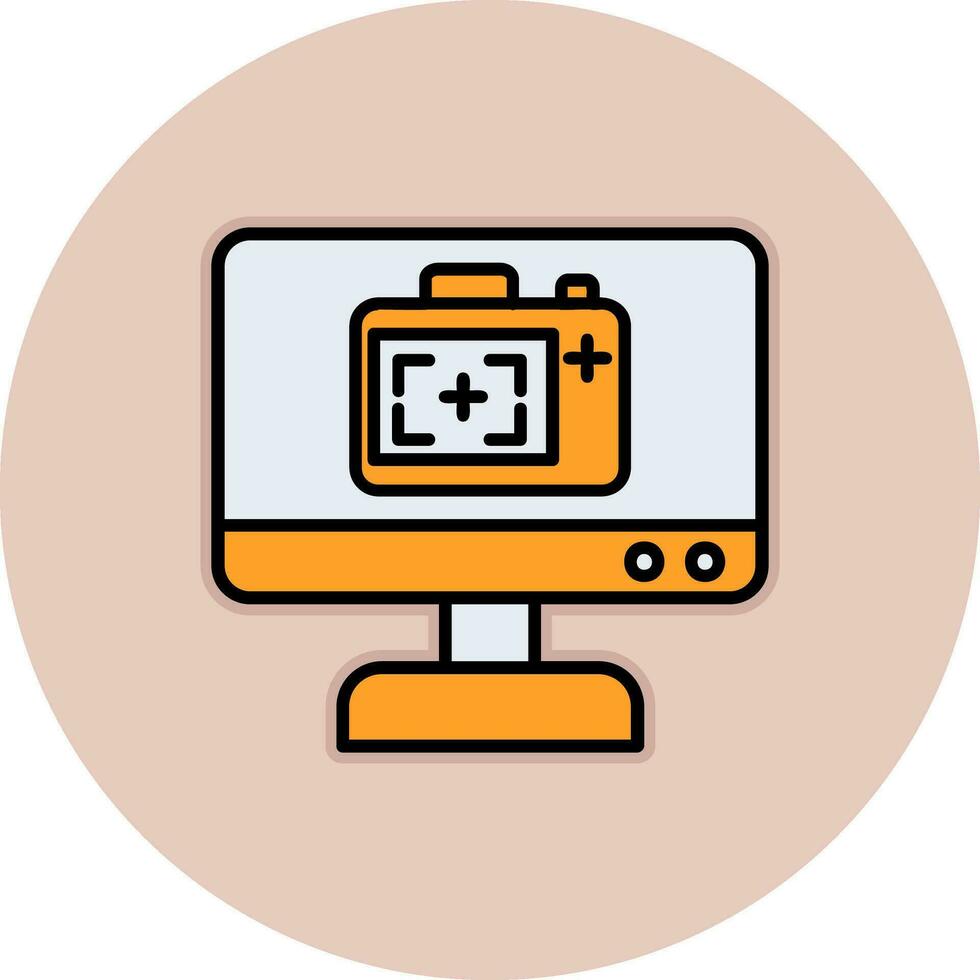 Monitor Screen Vector Icon