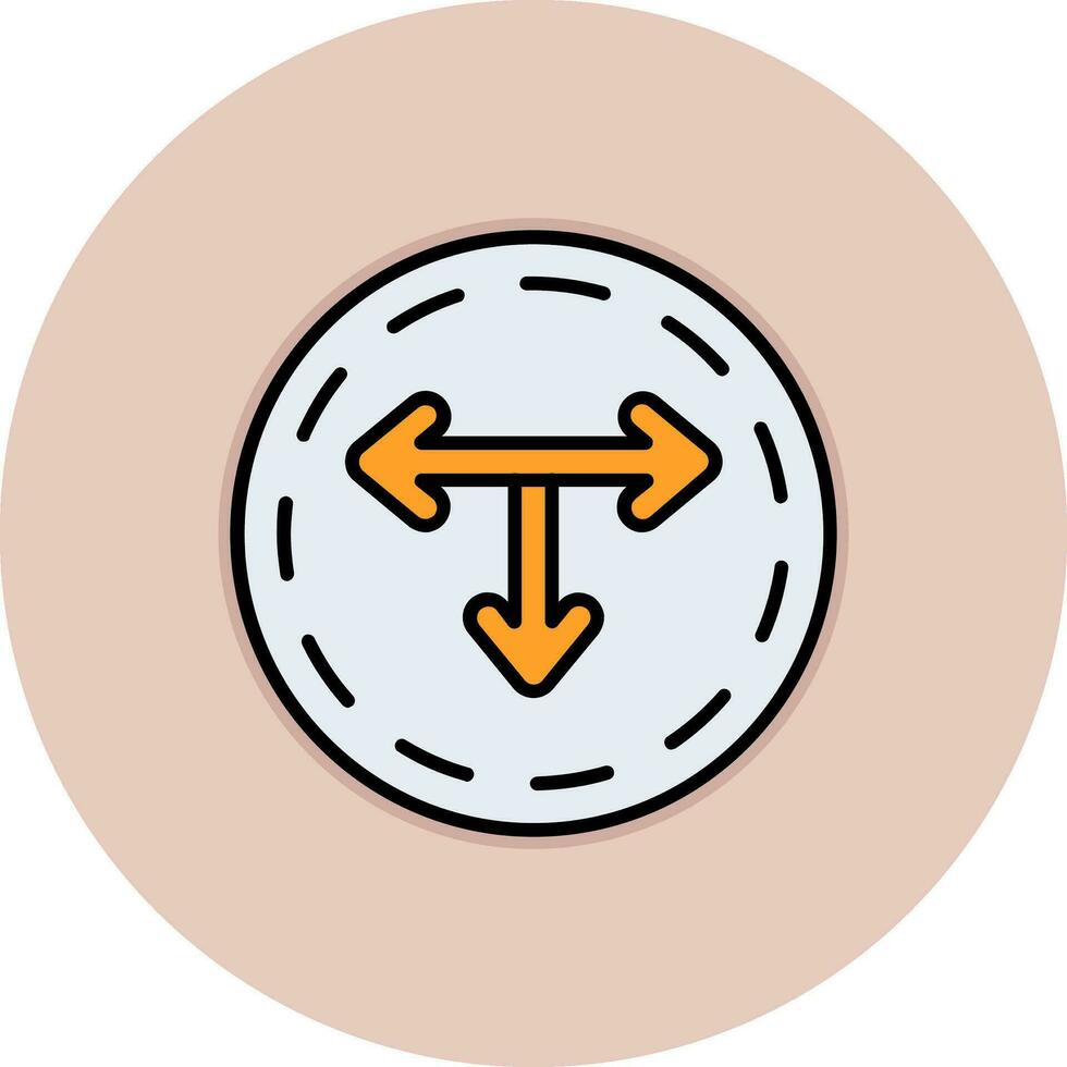 T Junction Vector Icon