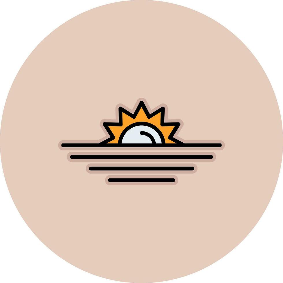 icono de vector de puesta de sol