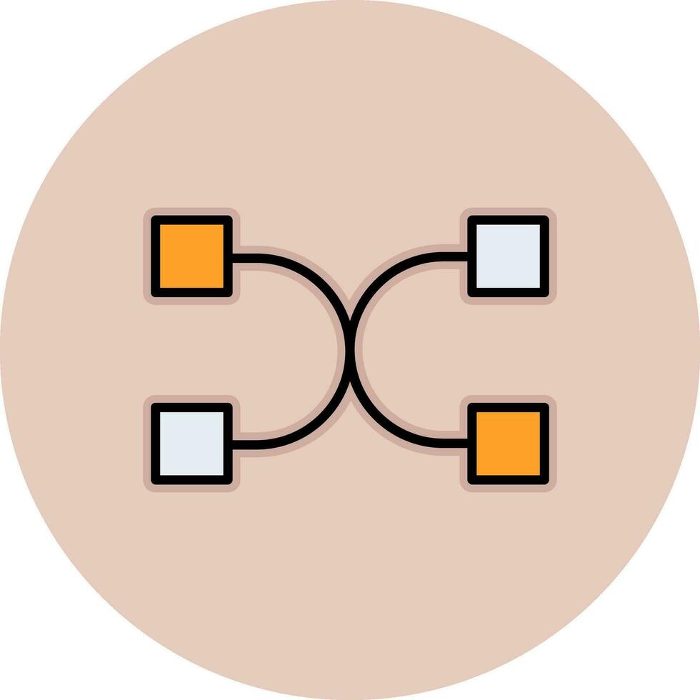 Many To Many Vector Icon