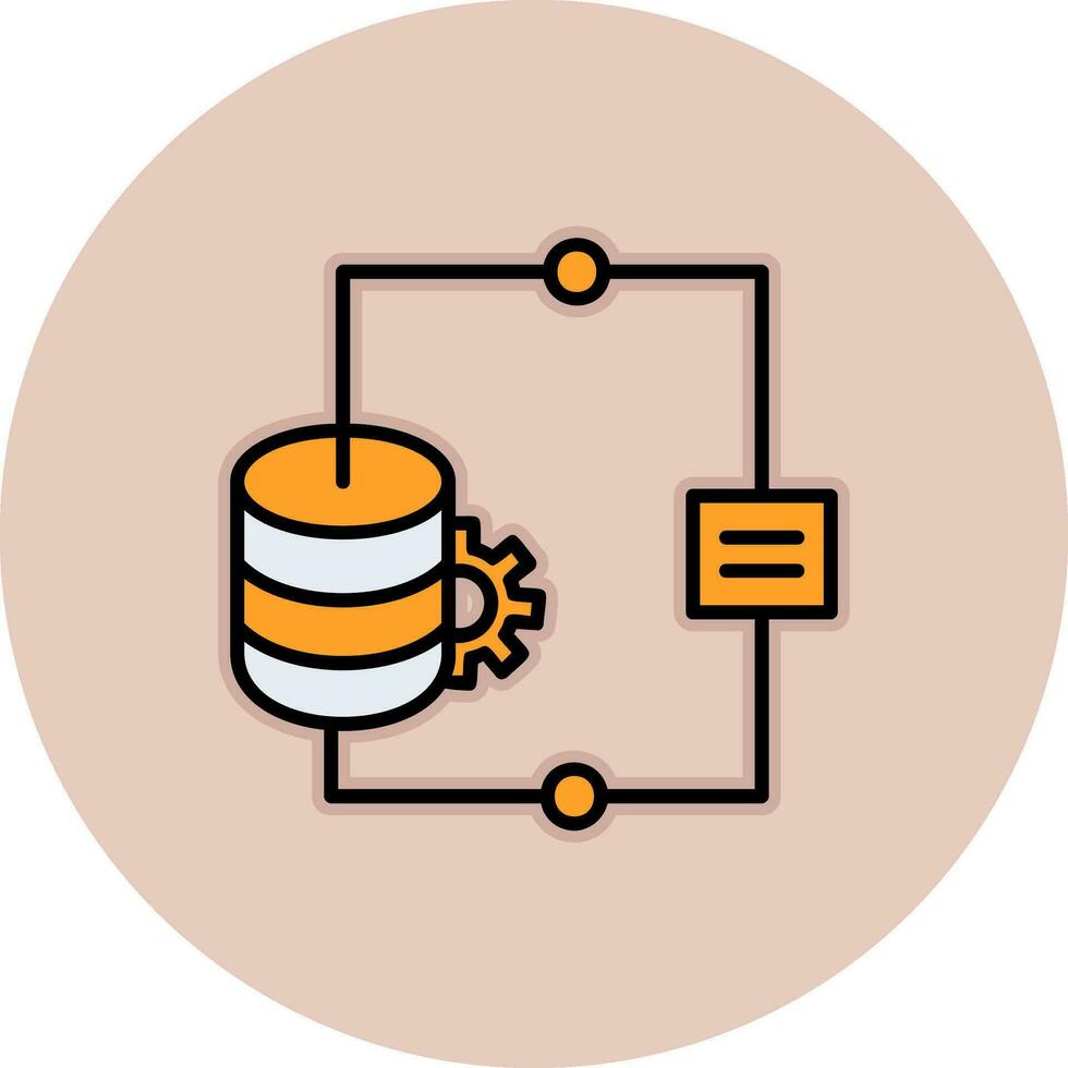 icono de vector de integración de datos