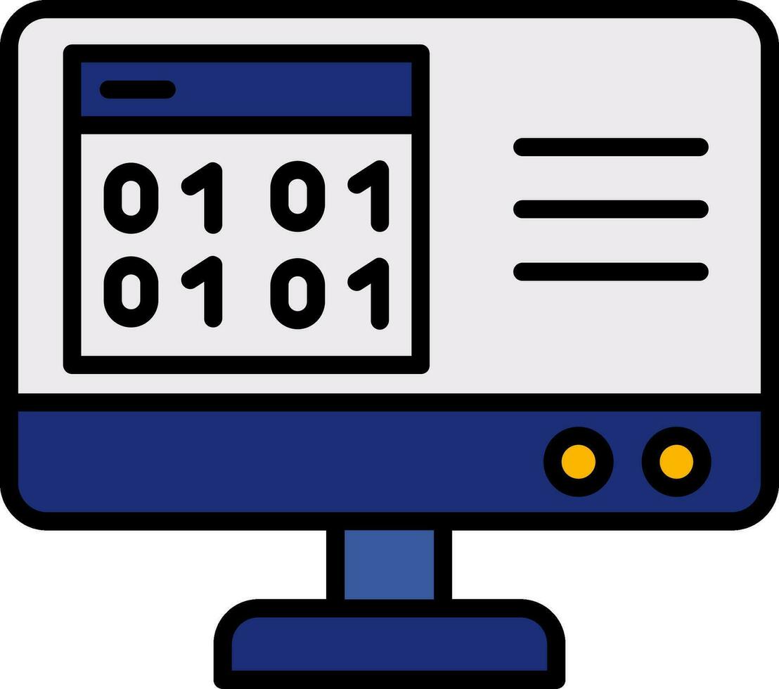 Binary Code Vector Icon