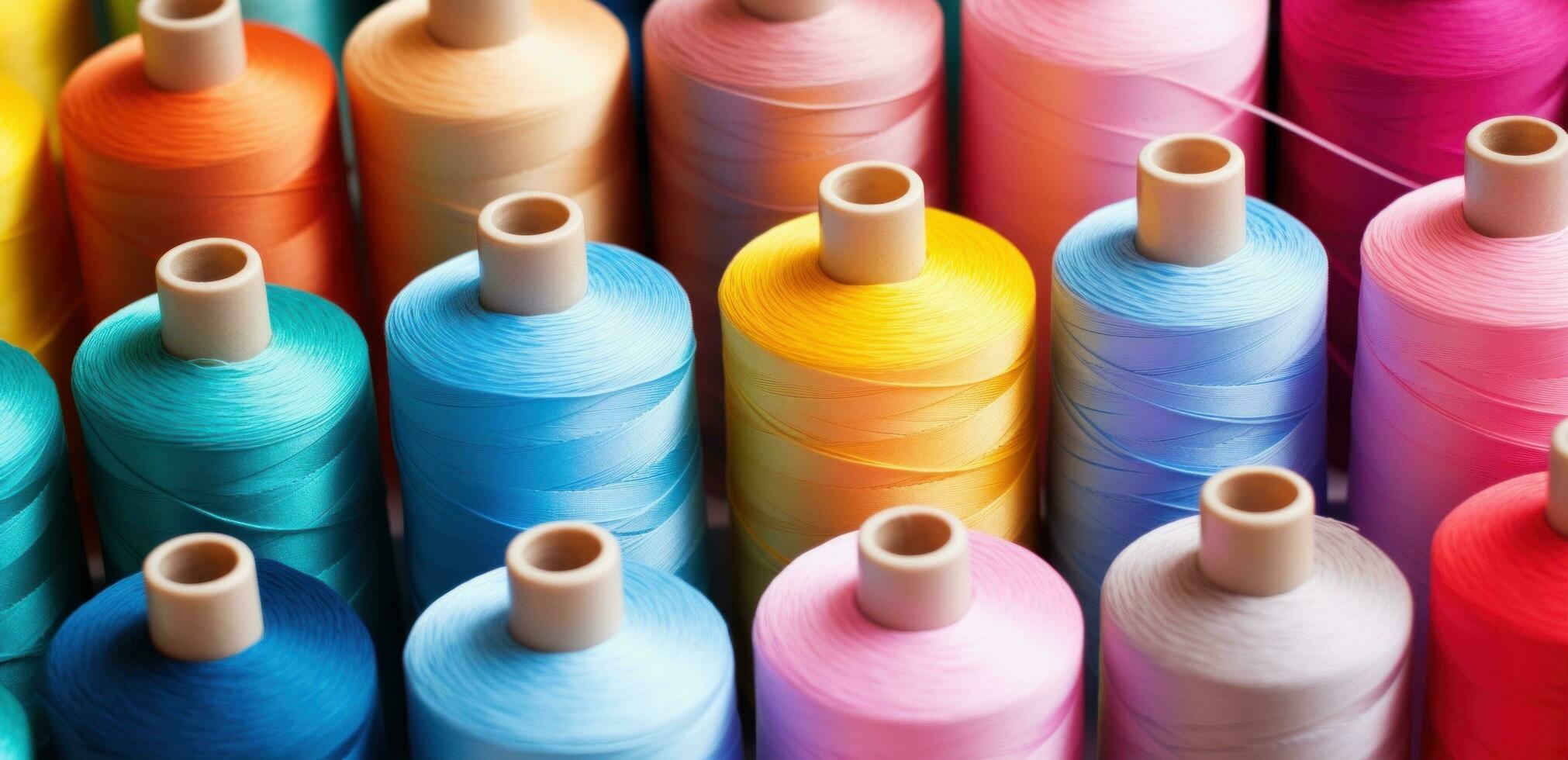AI generated multicolor threads is a major issue in the textile industry photo