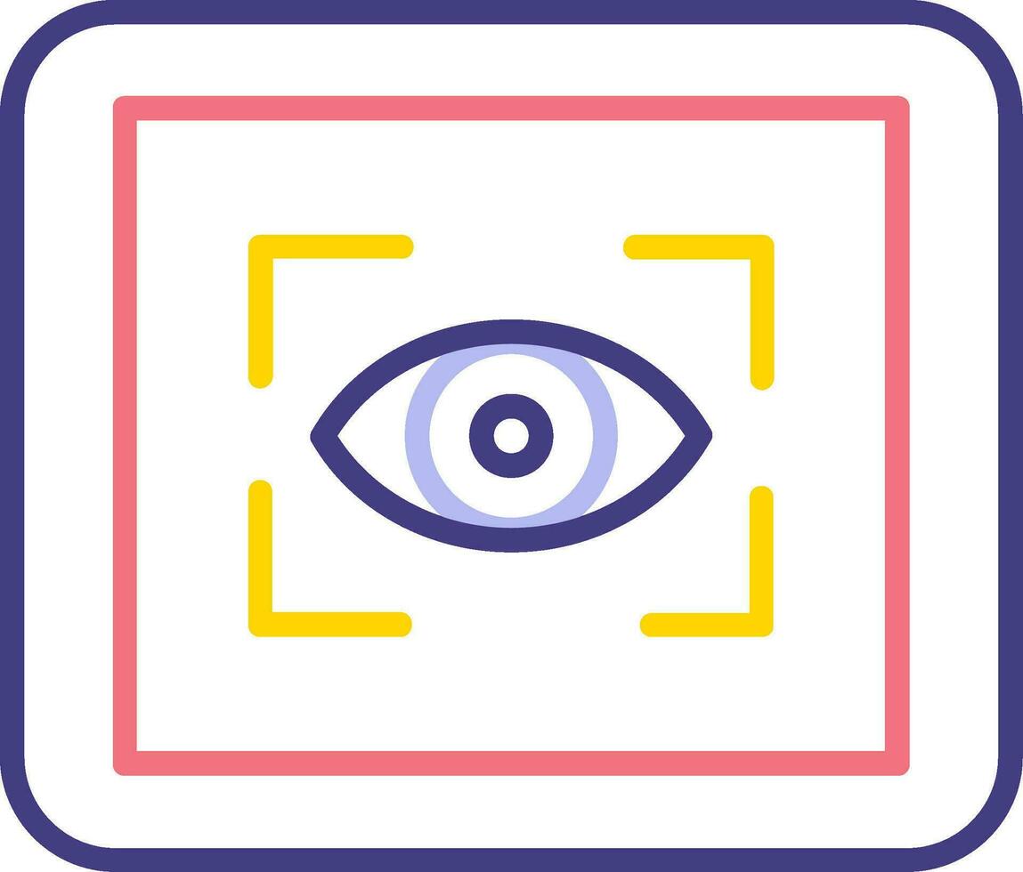icono de vector de escáner ocular