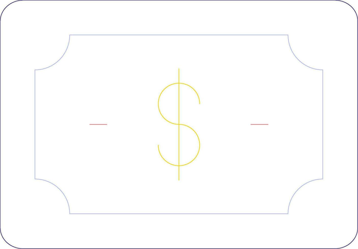 icono de vector de nota de dólar