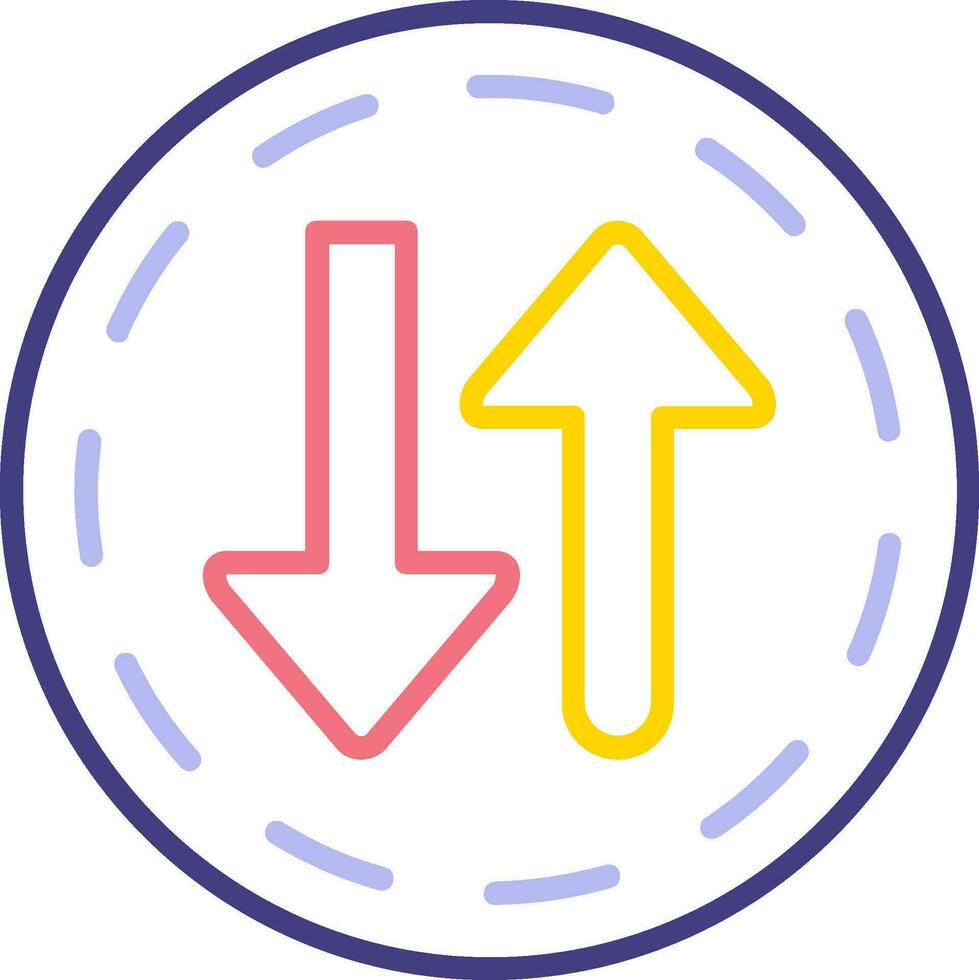 Two Way Street Vector Icon