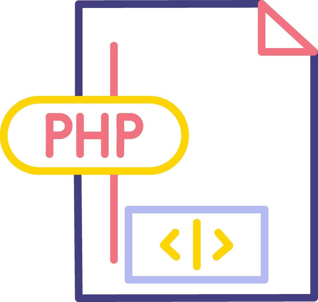 icono de vector de php