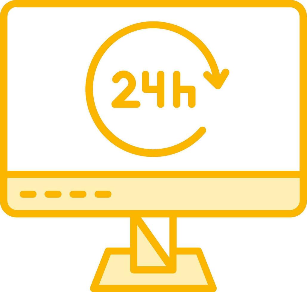 24 Hours Vector Icon