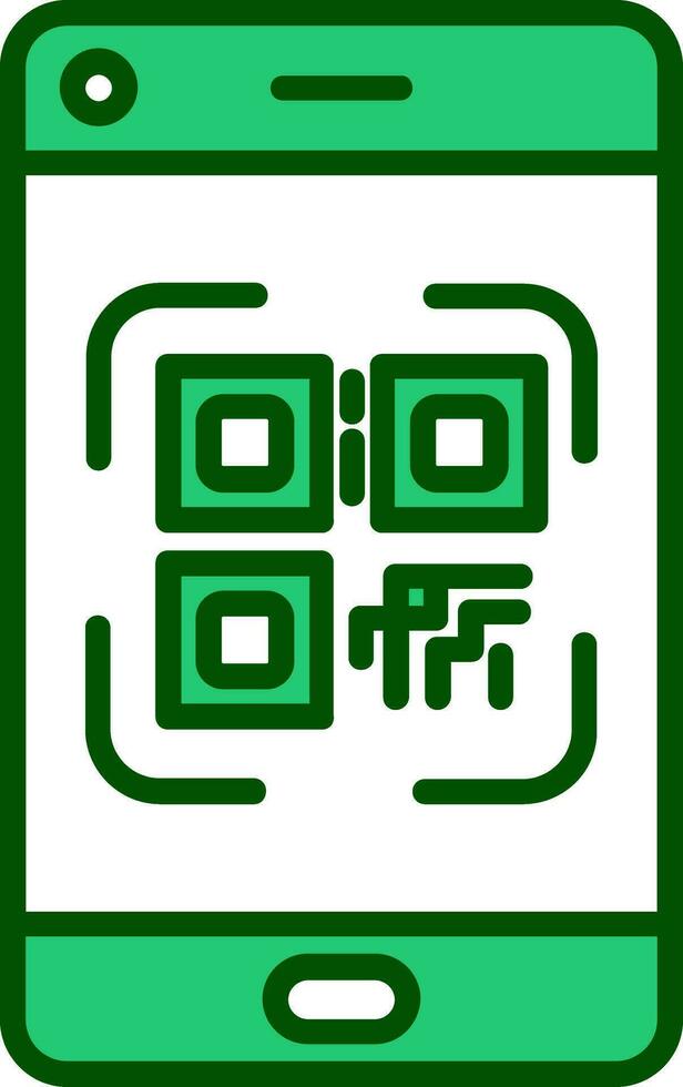 Smartphone Qr Code Vector Icon