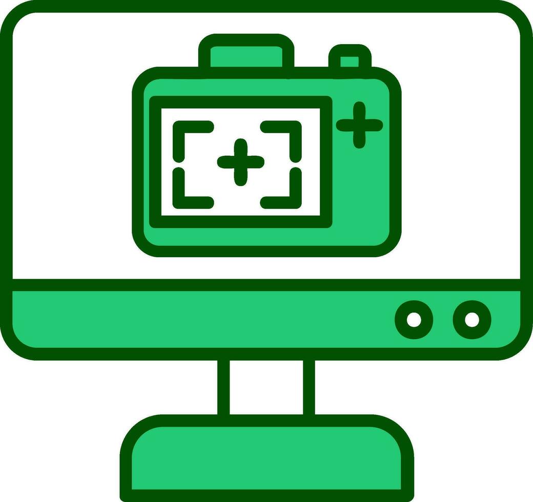 Monitor Screen Vector Icon