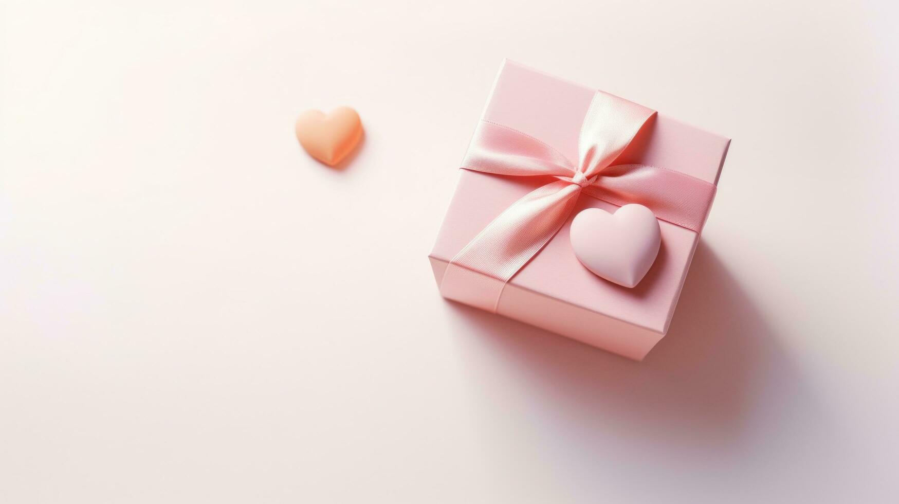 AI generated valentine's day present on white background with a heart clip sticker photo