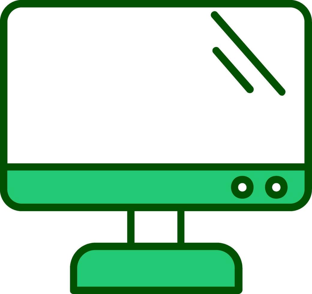 icono de vector de pantalla de monitor