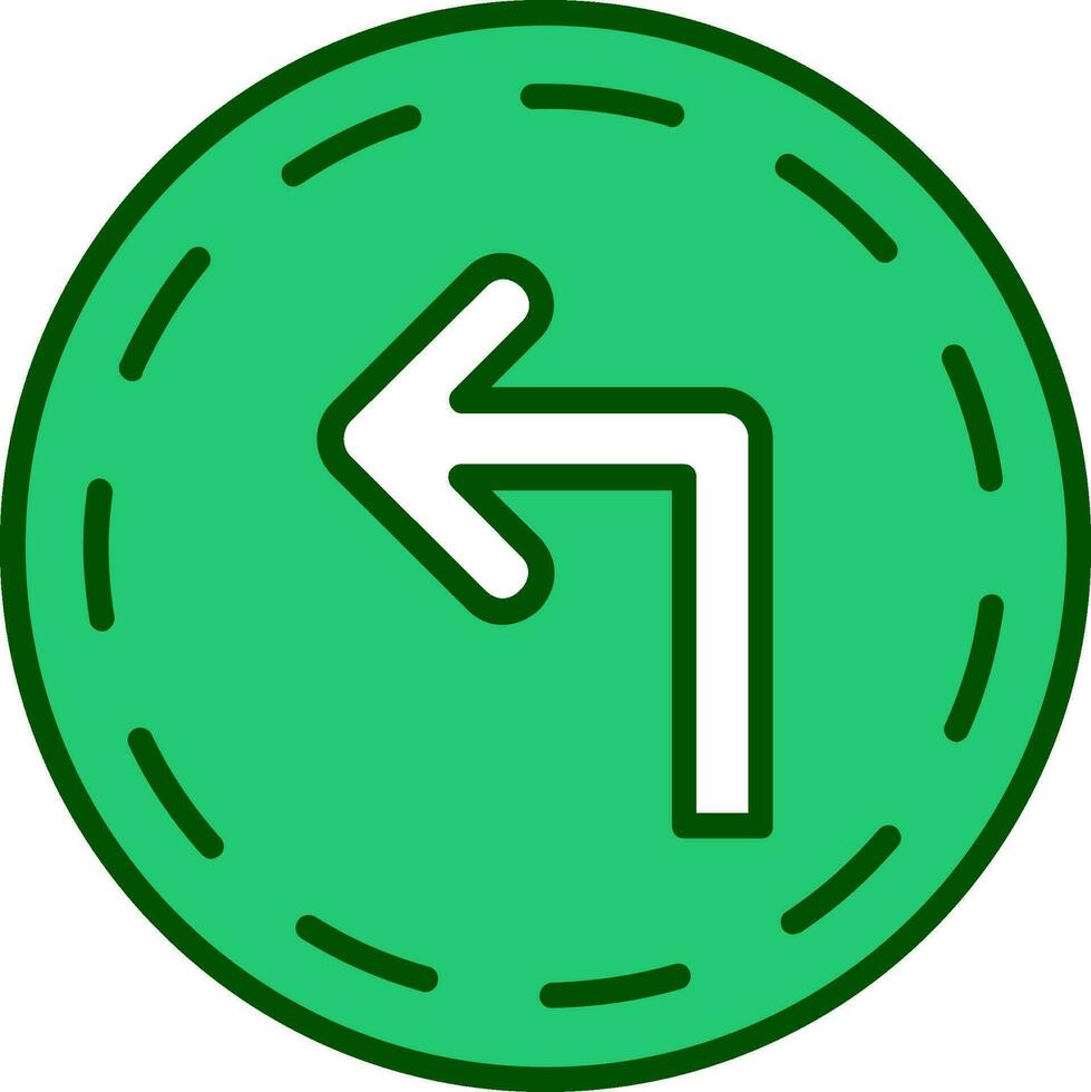 Turn Left Vector Icon