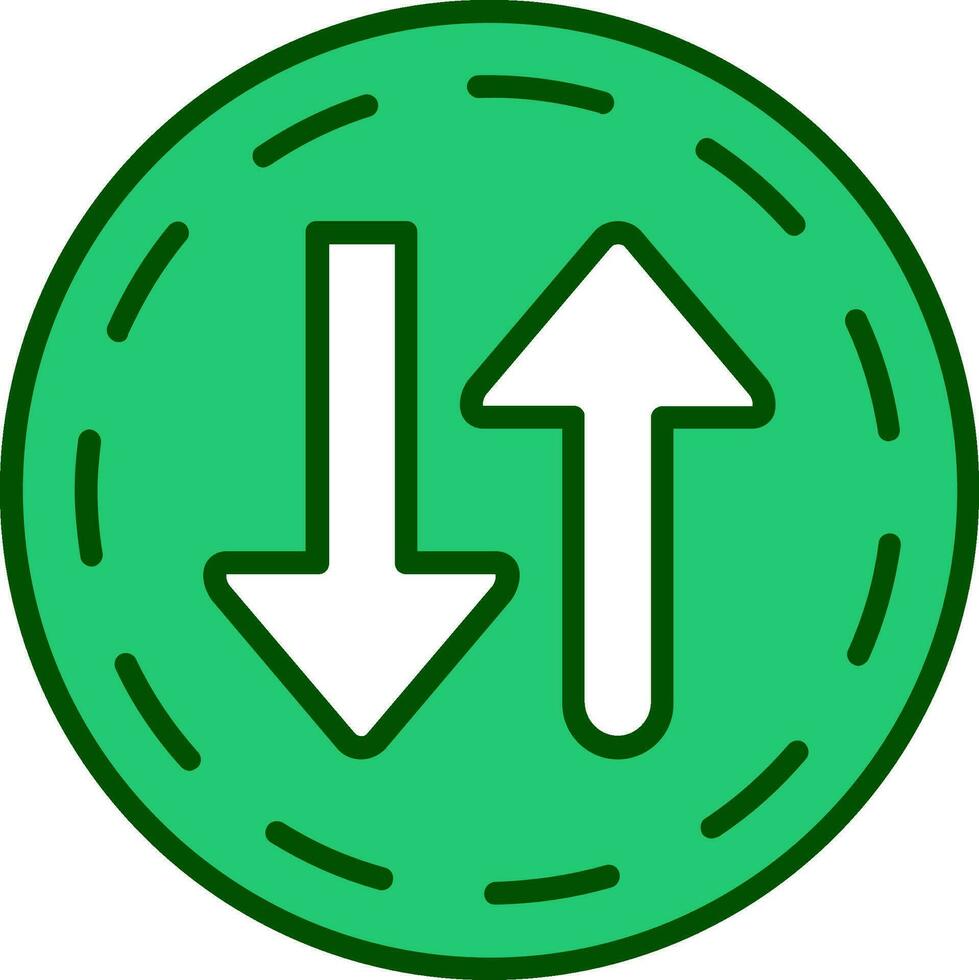Two Way Street Vector Icon