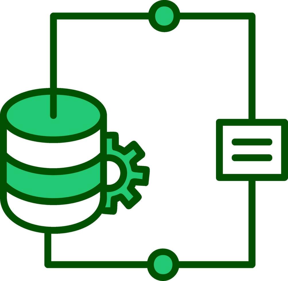 icono de vector de integración de datos