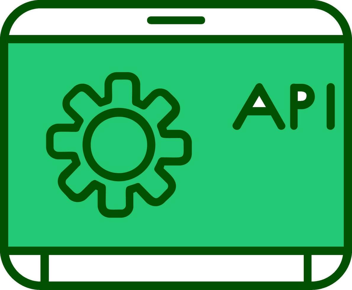 icono de vector de api