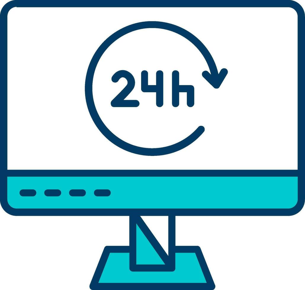 24 Hours Vector Icon