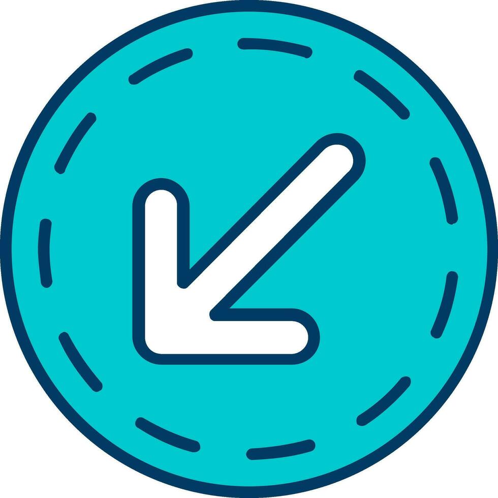 Down Left Arrow Vector Icon