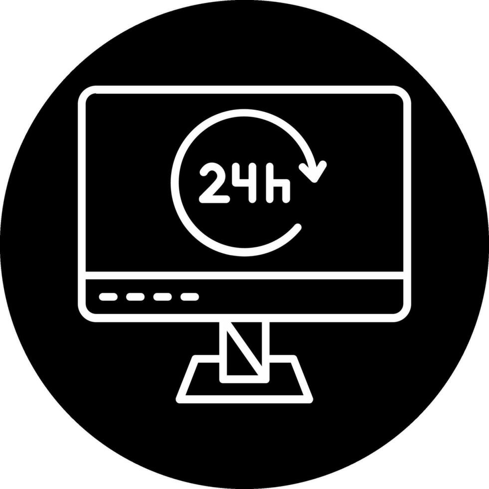 24 Hours Vector Icon