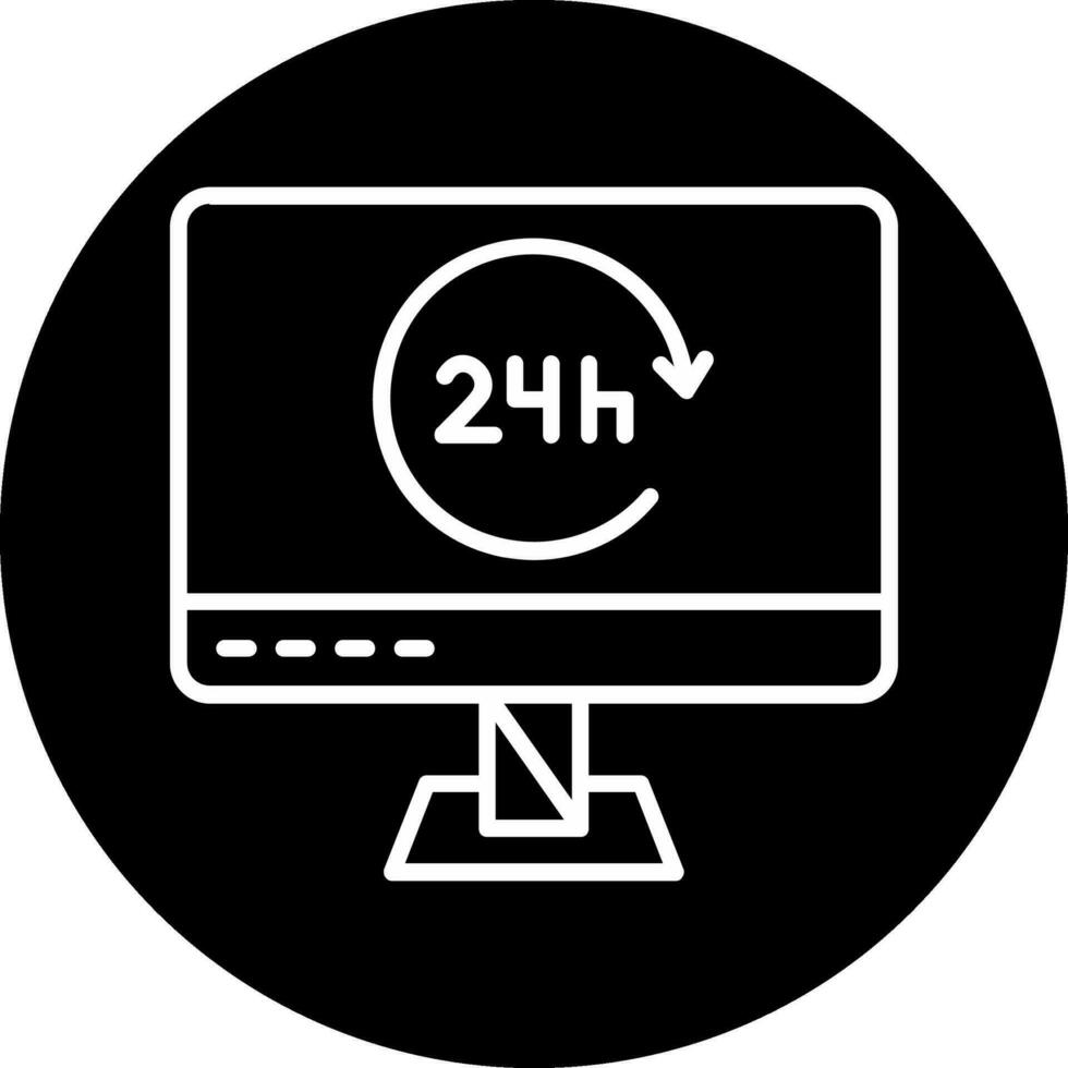 24 Hours Vector Icon