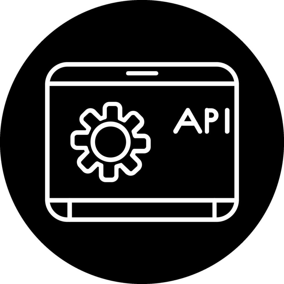 icono de vector de api