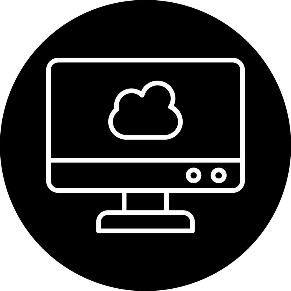 icono de vector de computación en la nube