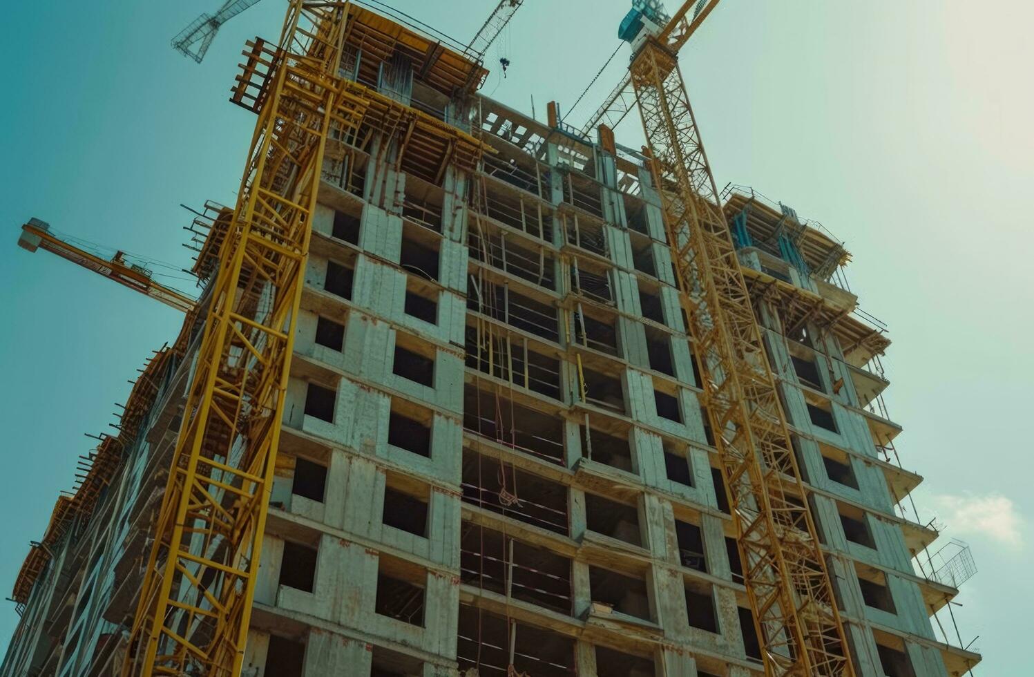 AI generated a highrise building is being planned construction photo