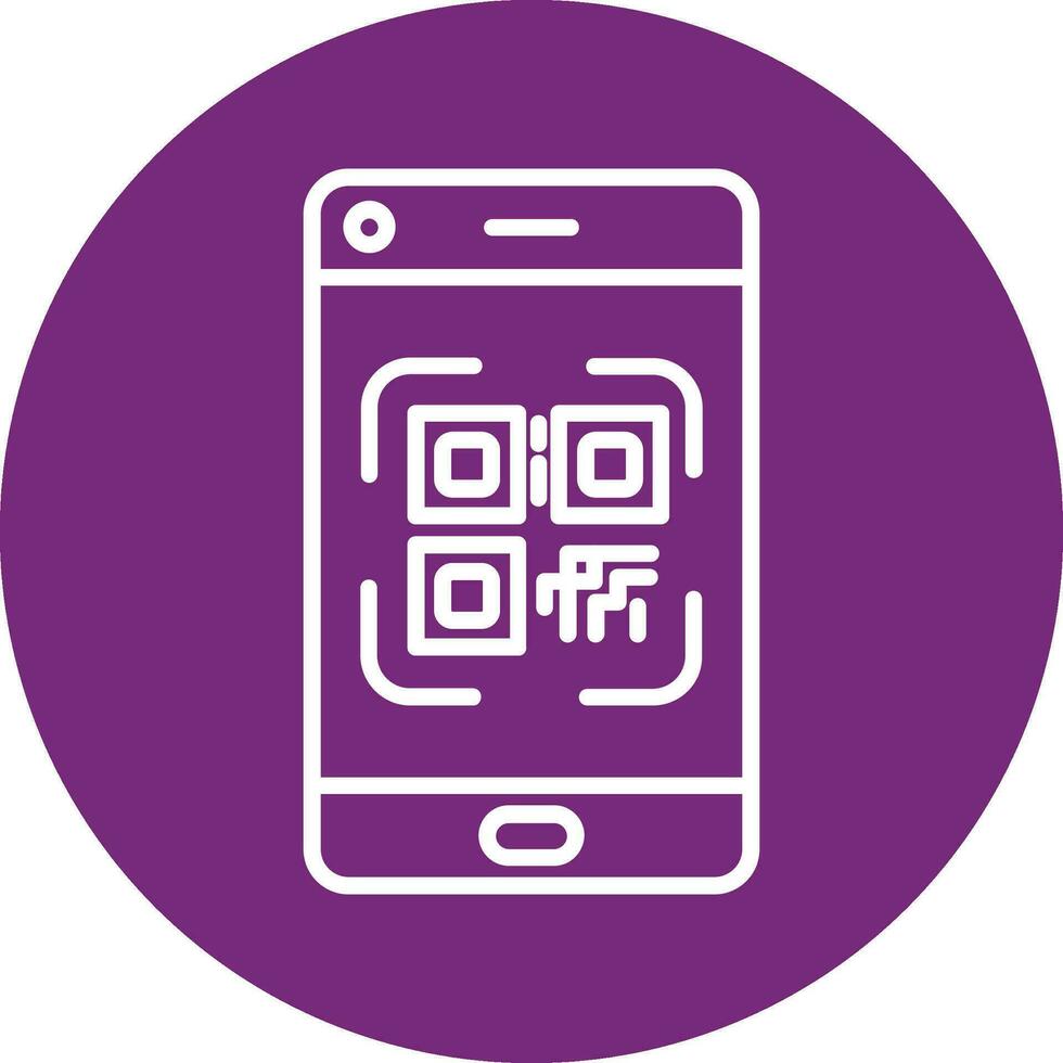 Smartphone Qr Code Vector Icon