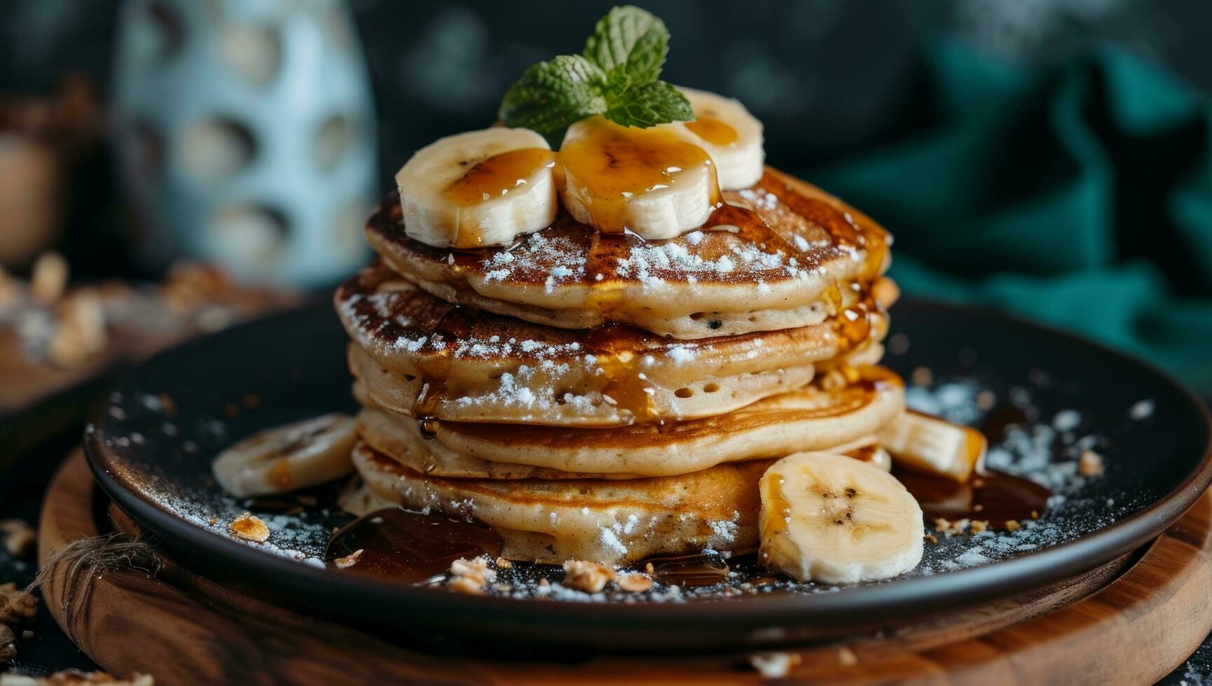 AI generated banana banana pancakes recipe photo