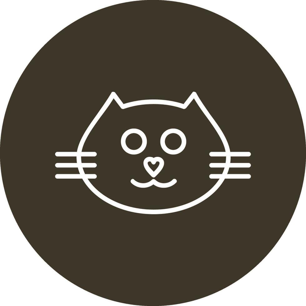 gato cara vector icono