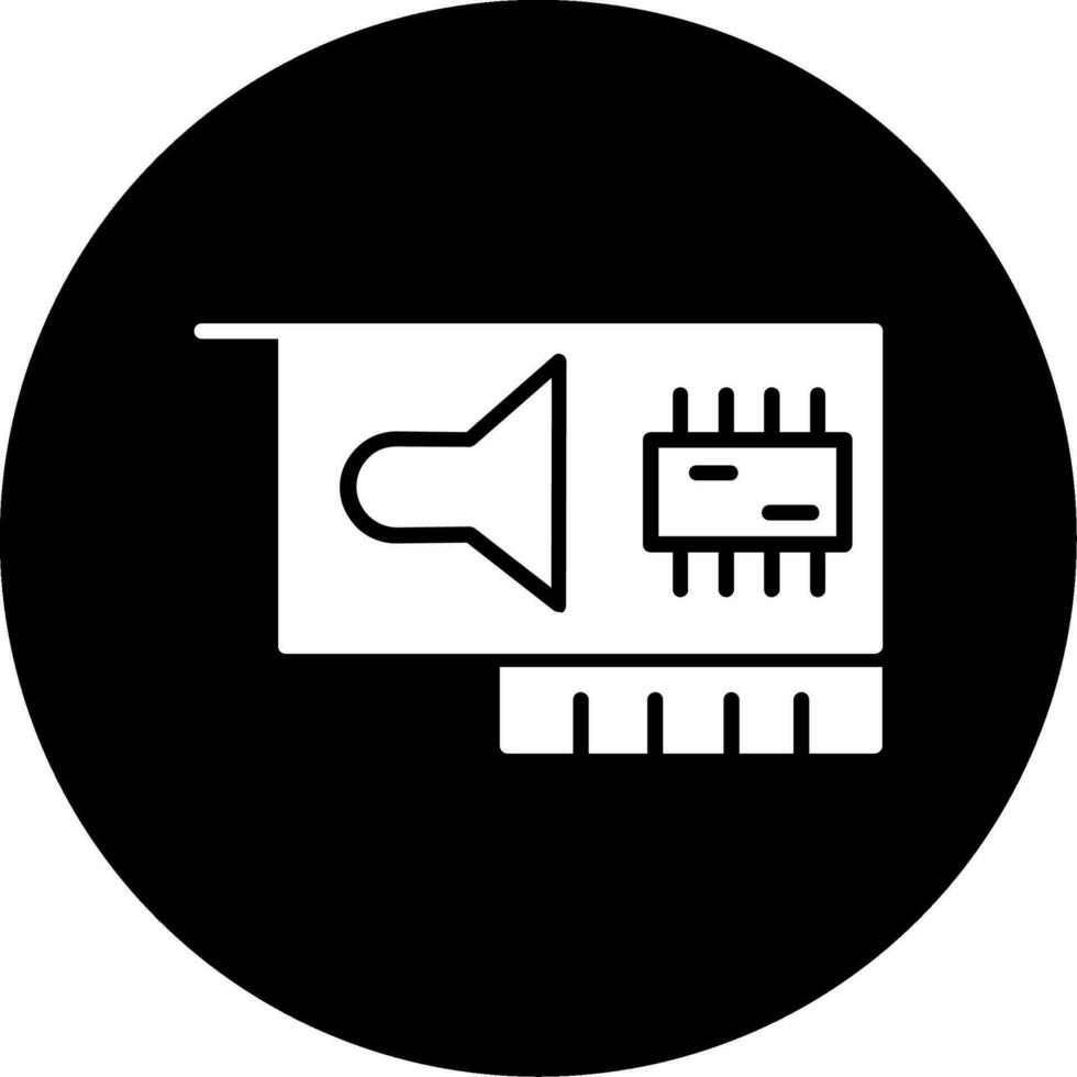 icono de vector de tarjeta de sonido