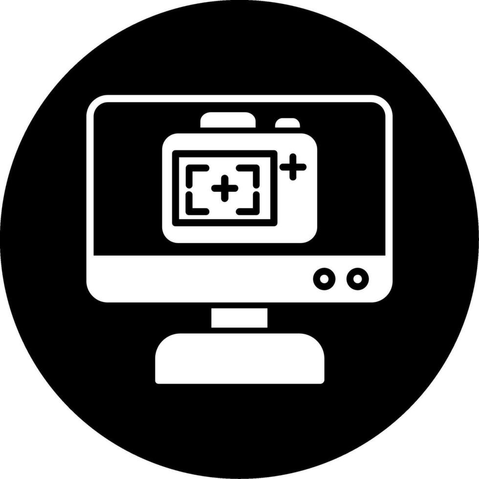 icono de vector de pantalla de monitor