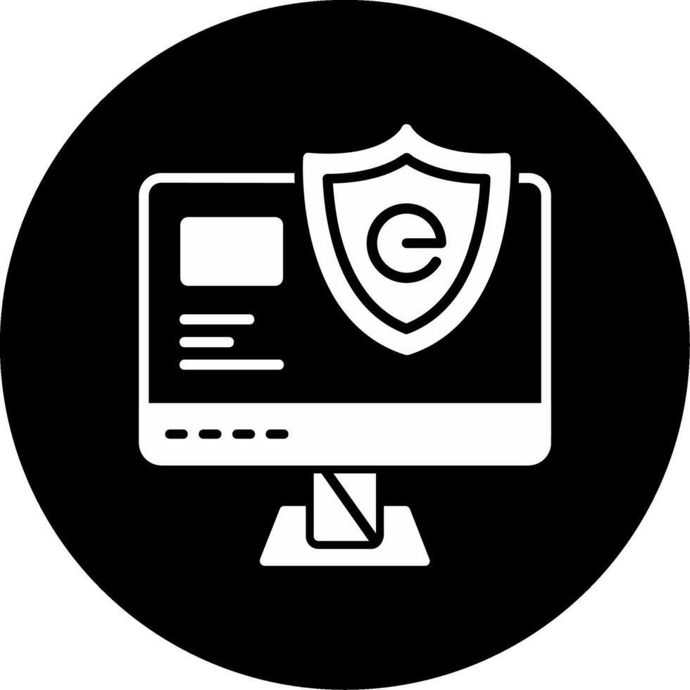 icono de vector de protección de datos