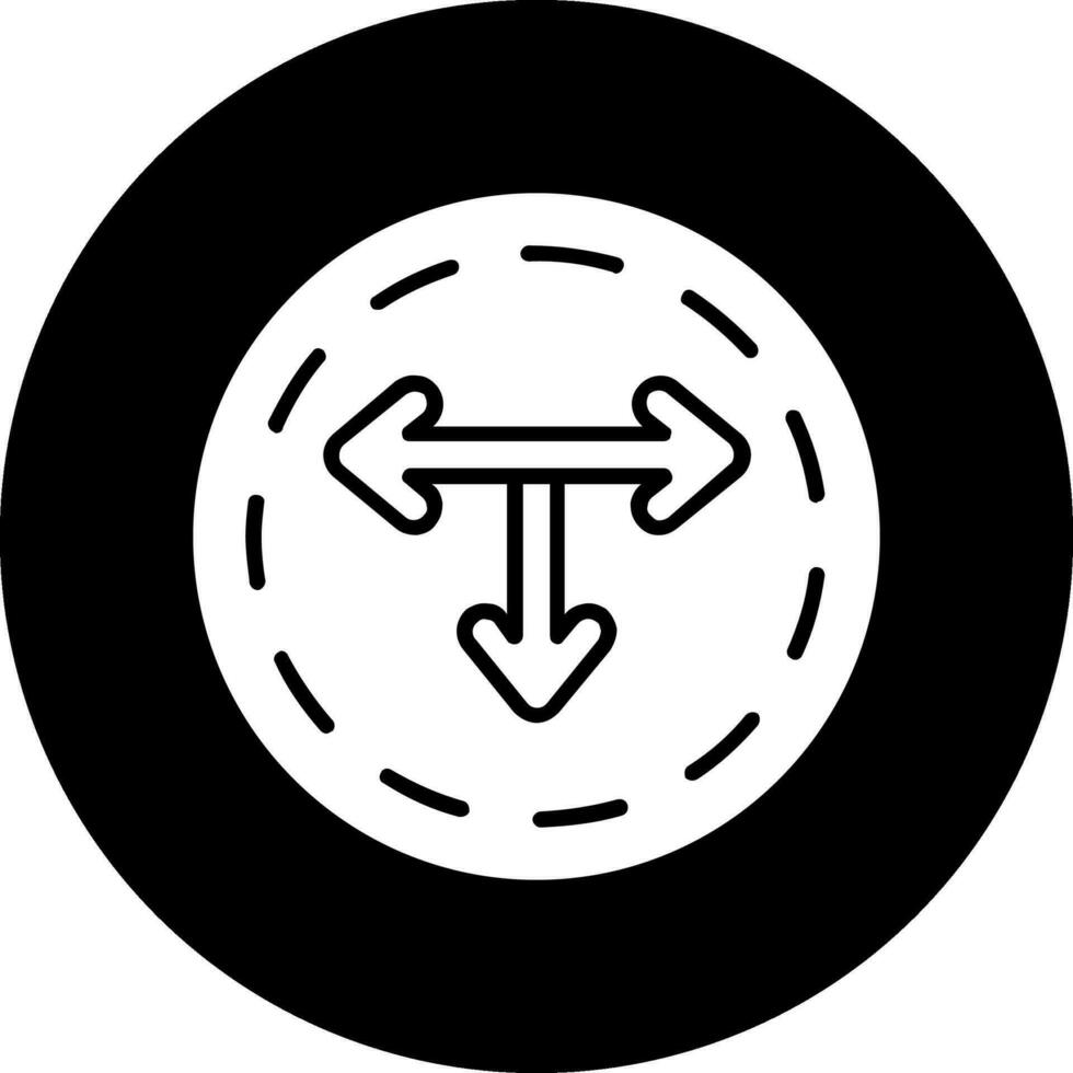 T Junction Vector Icon