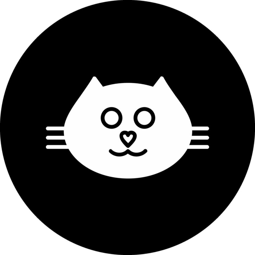 gato cara vector icono