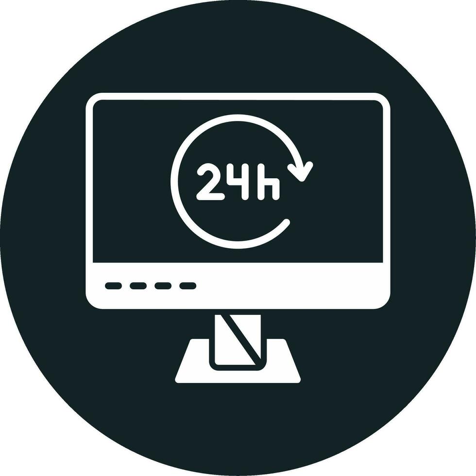 Icono de vector de 24 horas