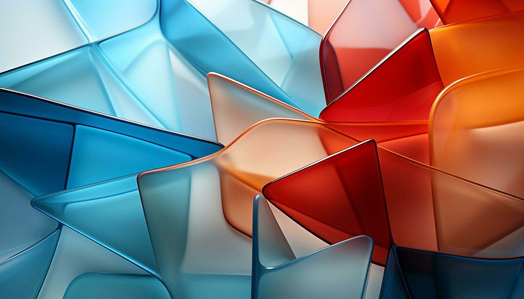 AI generated Abstract backdrop with vibrant colored geometric shapes in a modern design generated by AI photo