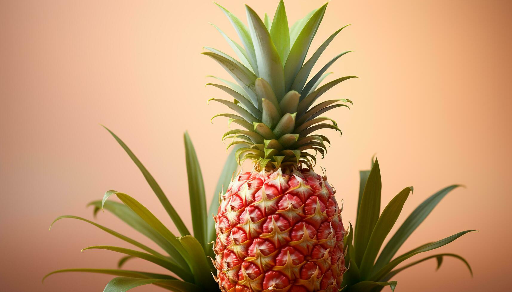 AI generated Freshness and sweetness of ripe pineapple in tropical summer nature generated by AI photo