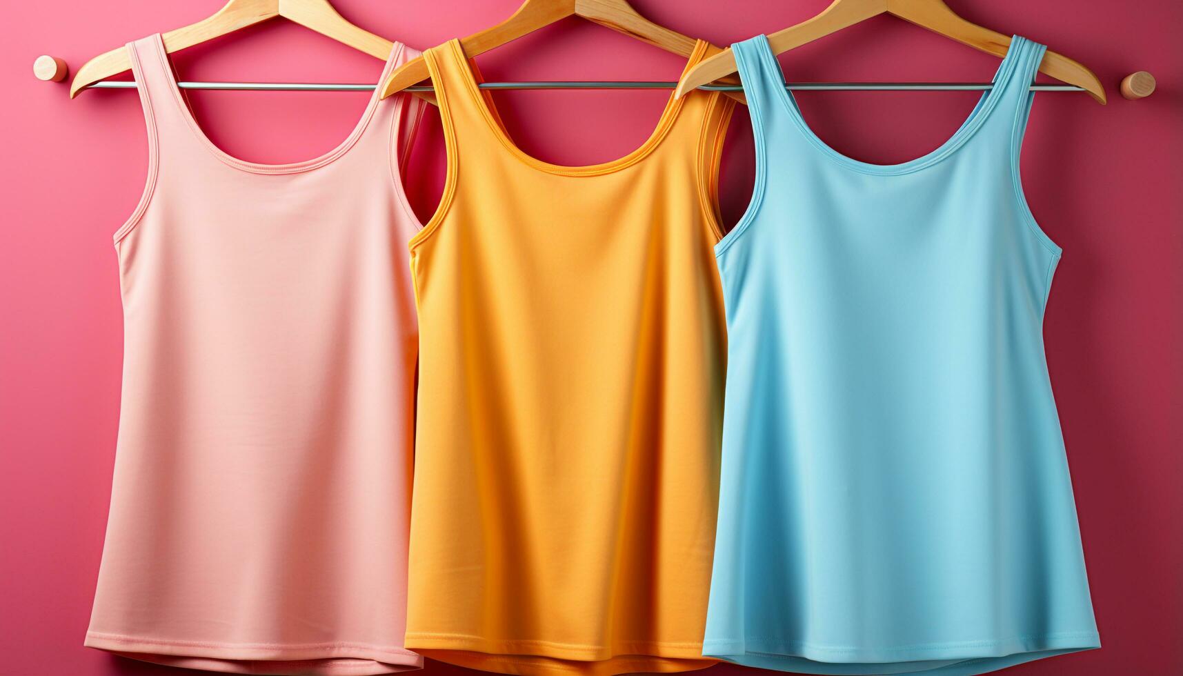 AI generated Fashion store offers a variety of colorful clothing for men generated by AI photo