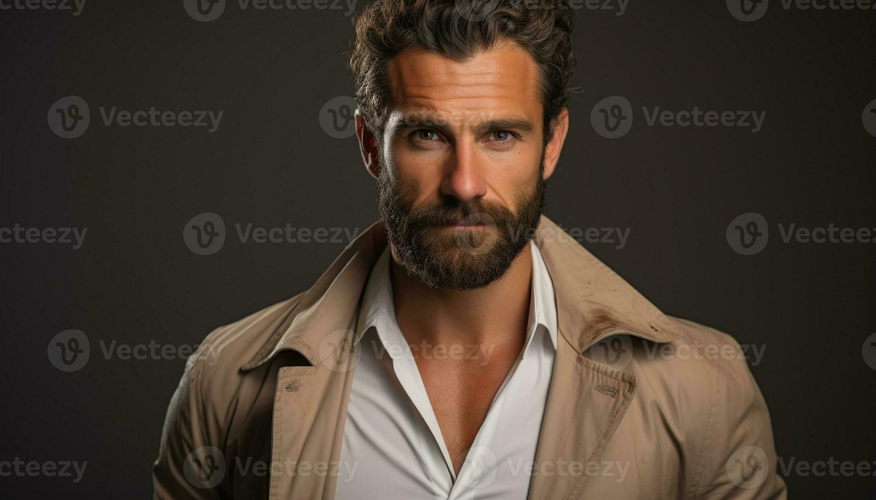 AI generated Confident young man in casual clothing, looking at camera generated by AI photo