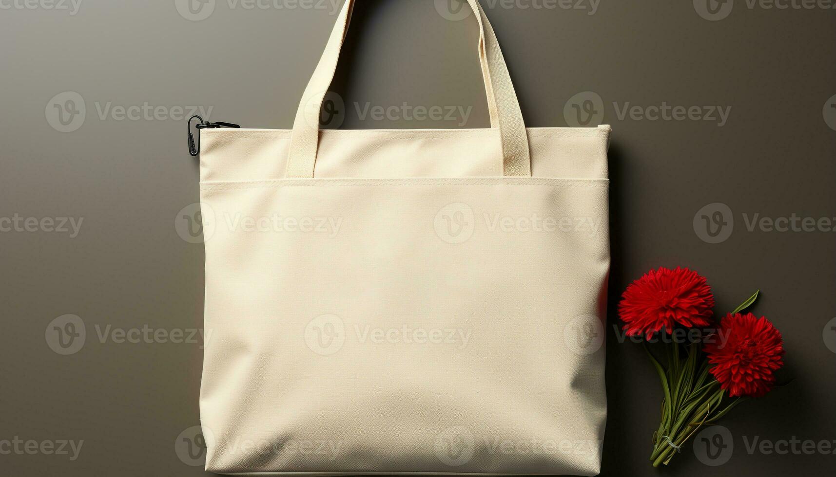AI generated Fashionable yellow tote bag carrying a single gift packet generated by AI photo