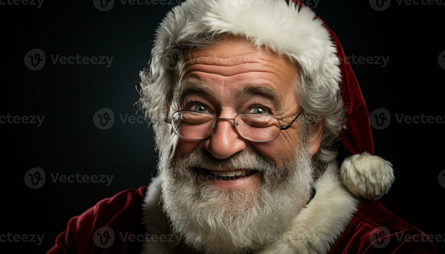 AI generated Smiling senior man in winter hat celebrates with joy generated by AI photo