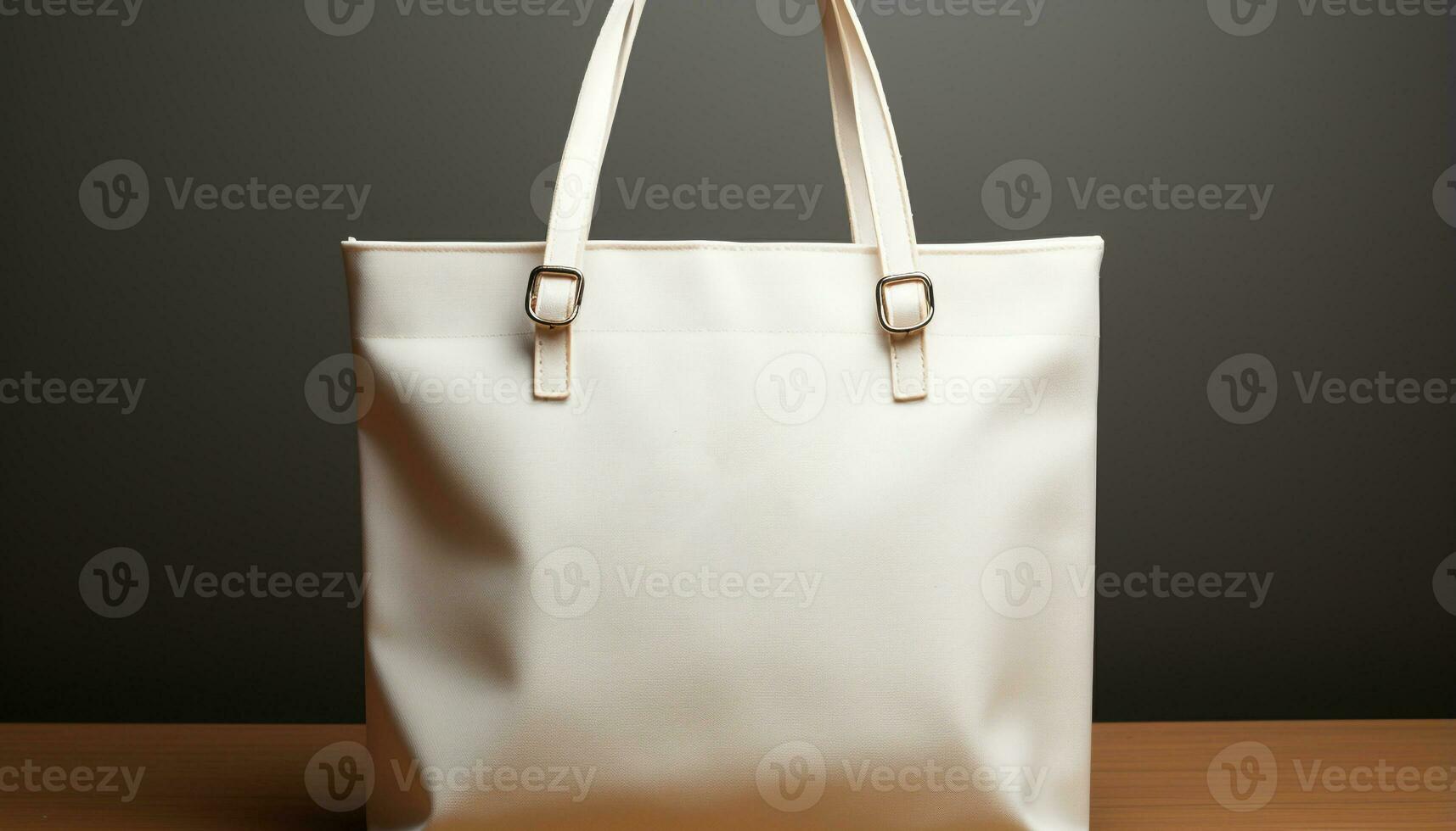 AI generated Fashionable tote bag with clean beige design, perfect for shopping generated by AI photo
