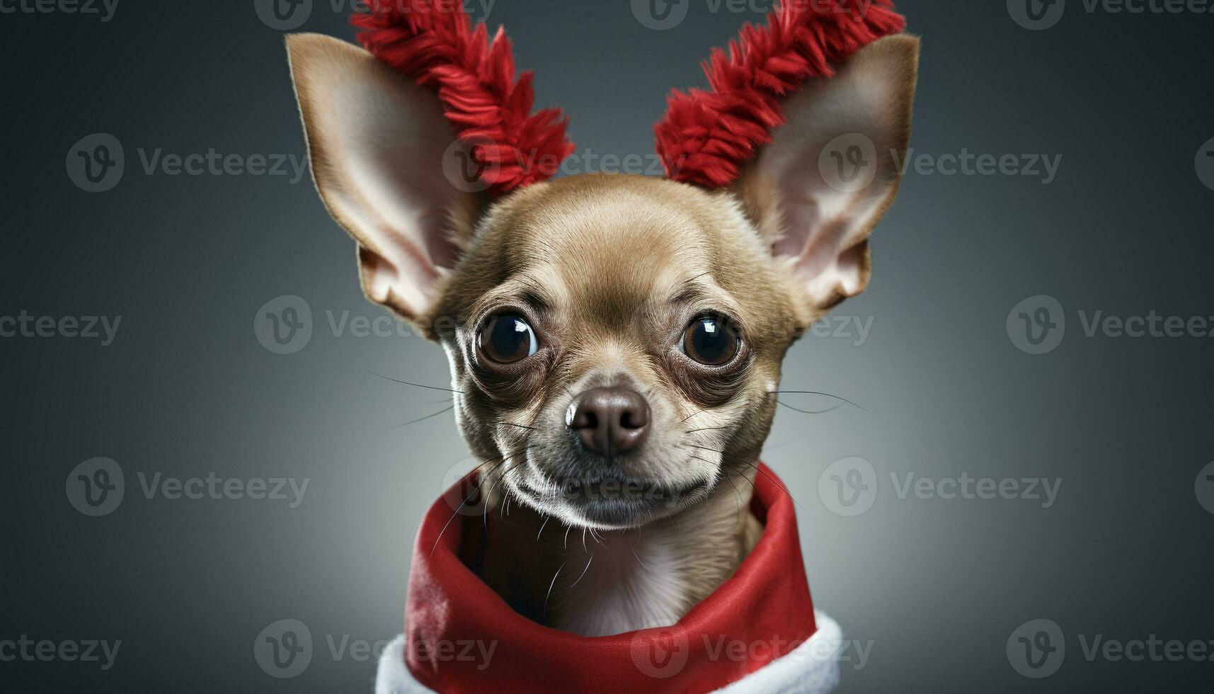 AI generated Cute French Bulldog puppy in costume looking at camera generated by AI photo
