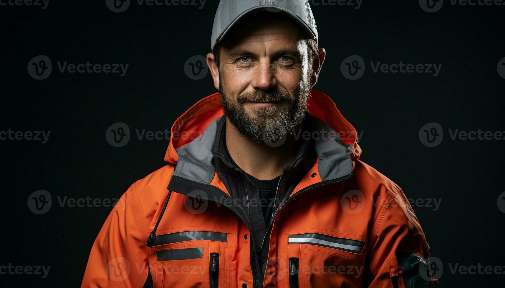 AI generated Confident athlete in sports clothing smiling outdoors, looking at camera generated by AI photo