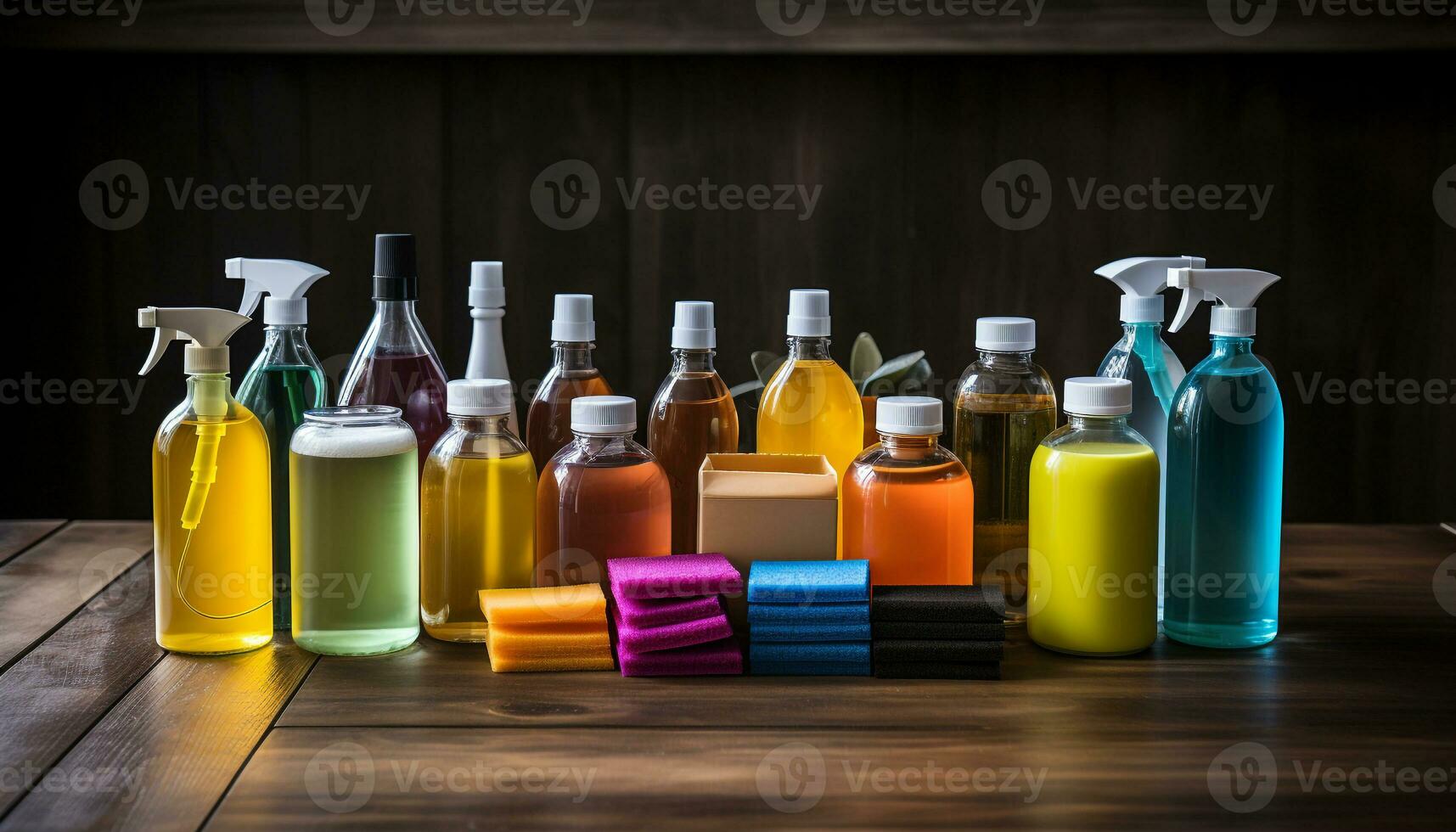AI generated A fresh, clean, and healthy collection of medicine bottles generated by AI photo
