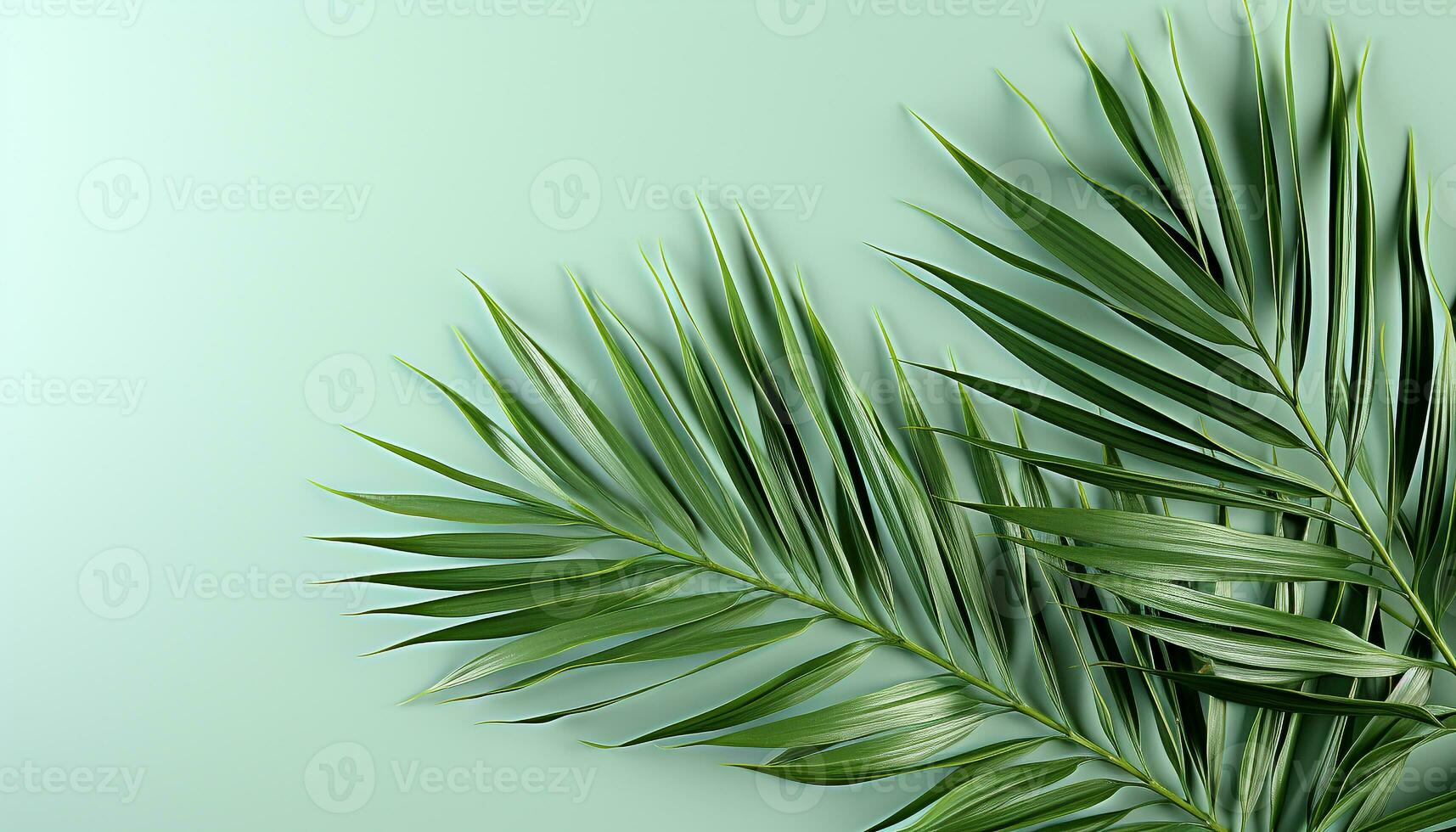 AI generated Fresh green leaves create a beautiful nature pattern generated by AI photo