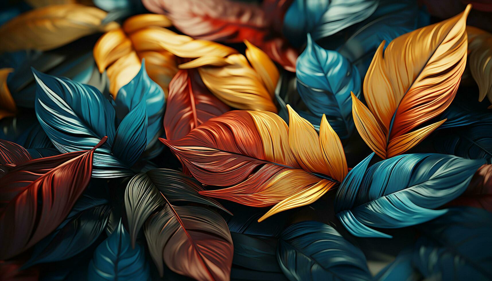 AI generated Nature vibrant colors create a beautiful abstract floral pattern generated by AI photo