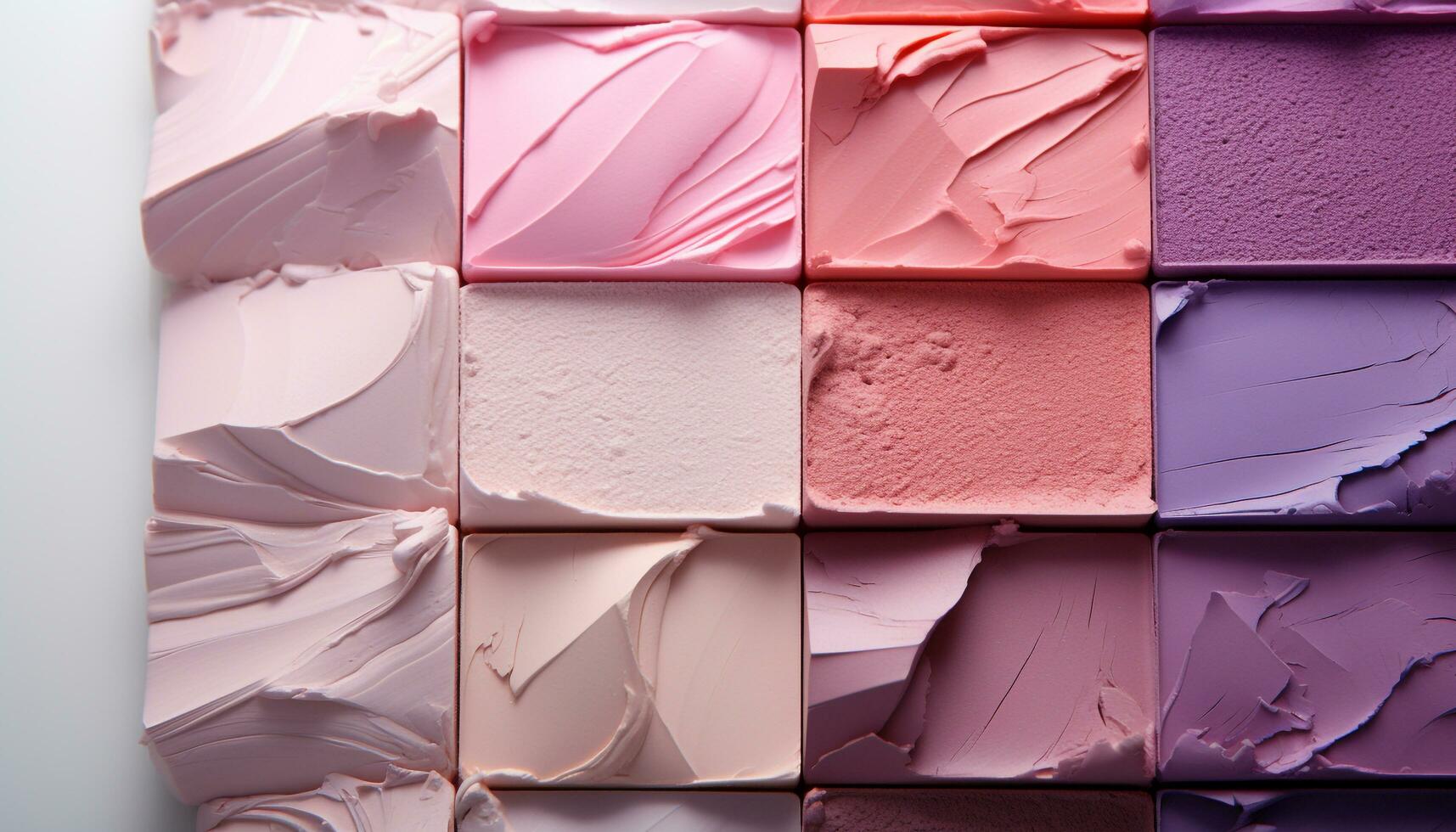 AI generated Abstract pink pattern on broken dirty brick wall backdrop generated by AI photo