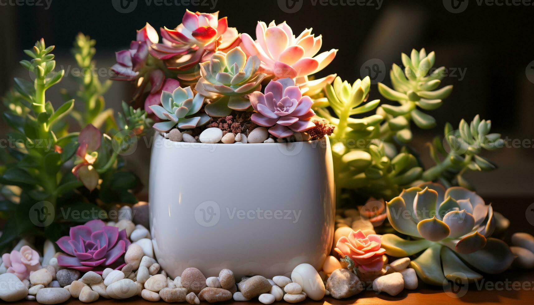 AI generated Freshness and beauty in nature a single flower in a vase generated by AI photo